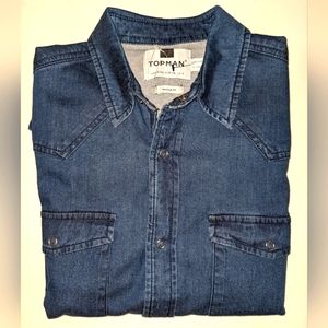 Topman Muscle Fit denim shirt